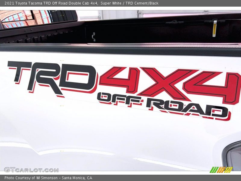 Super White / TRD Cement/Black 2021 Toyota Tacoma TRD Off Road Double Cab 4x4