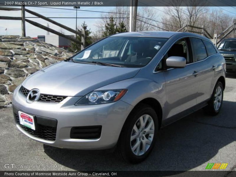 Liquid Platinum Metallic / Black 2007 Mazda CX-7 Sport
