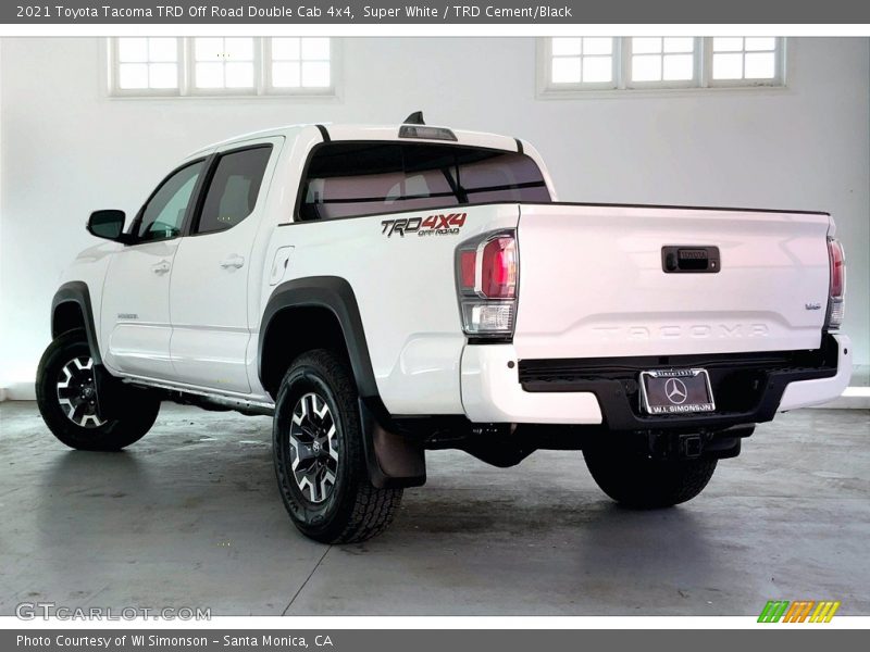Super White / TRD Cement/Black 2021 Toyota Tacoma TRD Off Road Double Cab 4x4