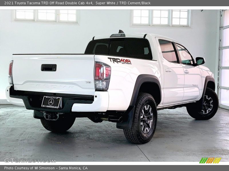 Super White / TRD Cement/Black 2021 Toyota Tacoma TRD Off Road Double Cab 4x4