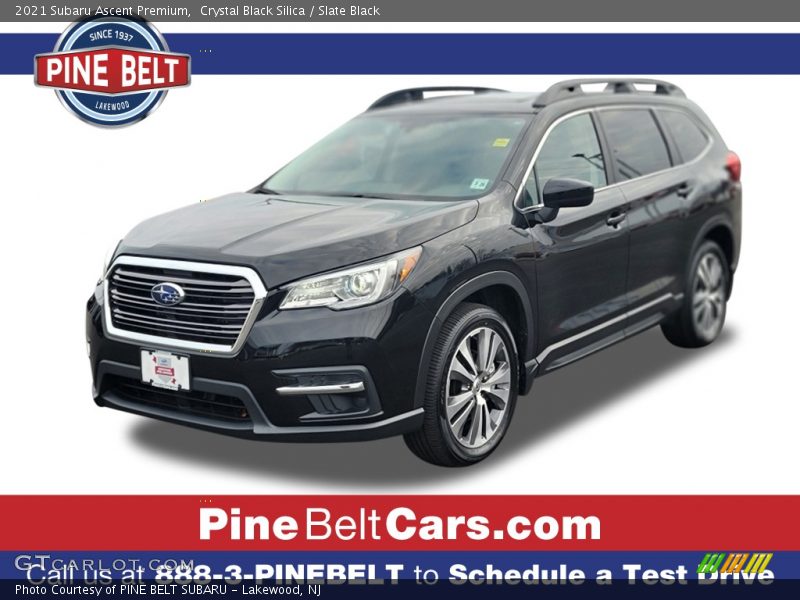 Crystal Black Silica / Slate Black 2021 Subaru Ascent Premium