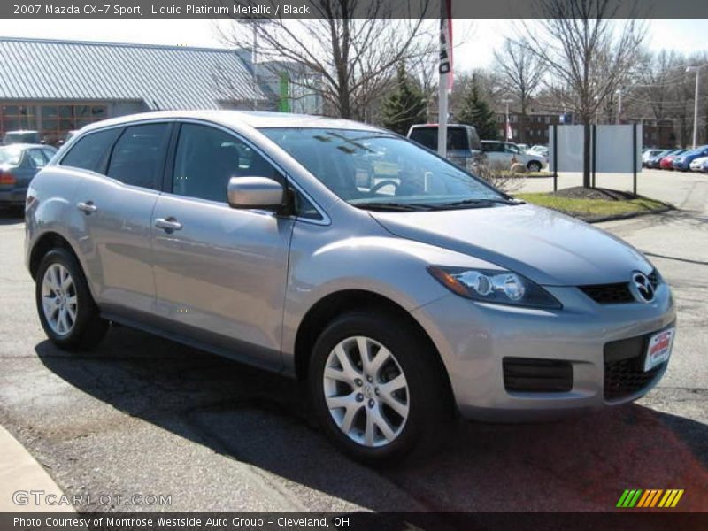 Liquid Platinum Metallic / Black 2007 Mazda CX-7 Sport