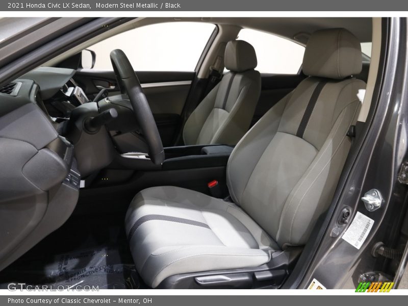 Modern Steel Metallic / Black 2021 Honda Civic LX Sedan