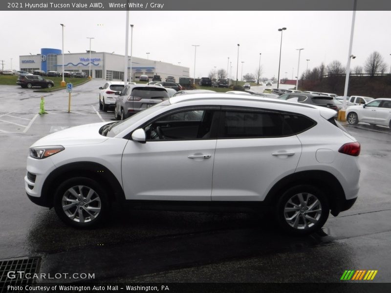 Winter White / Gray 2021 Hyundai Tucson Value AWD