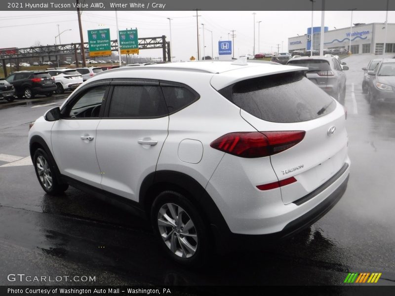 Winter White / Gray 2021 Hyundai Tucson Value AWD