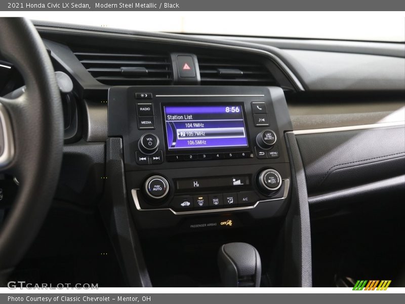 Modern Steel Metallic / Black 2021 Honda Civic LX Sedan