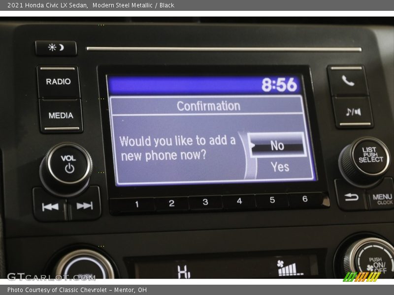 Modern Steel Metallic / Black 2021 Honda Civic LX Sedan