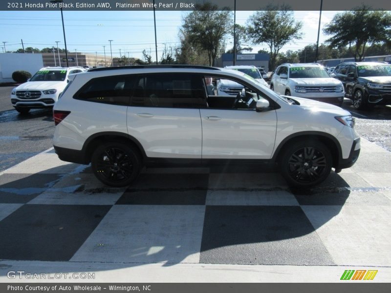 Platinum White Pearl / Black 2021 Honda Pilot Black Edition AWD