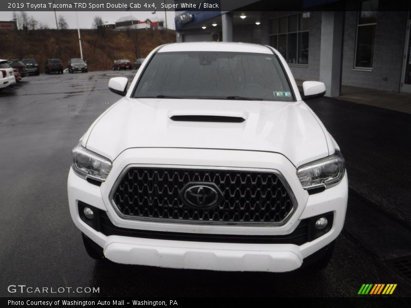 Super White / Black 2019 Toyota Tacoma TRD Sport Double Cab 4x4