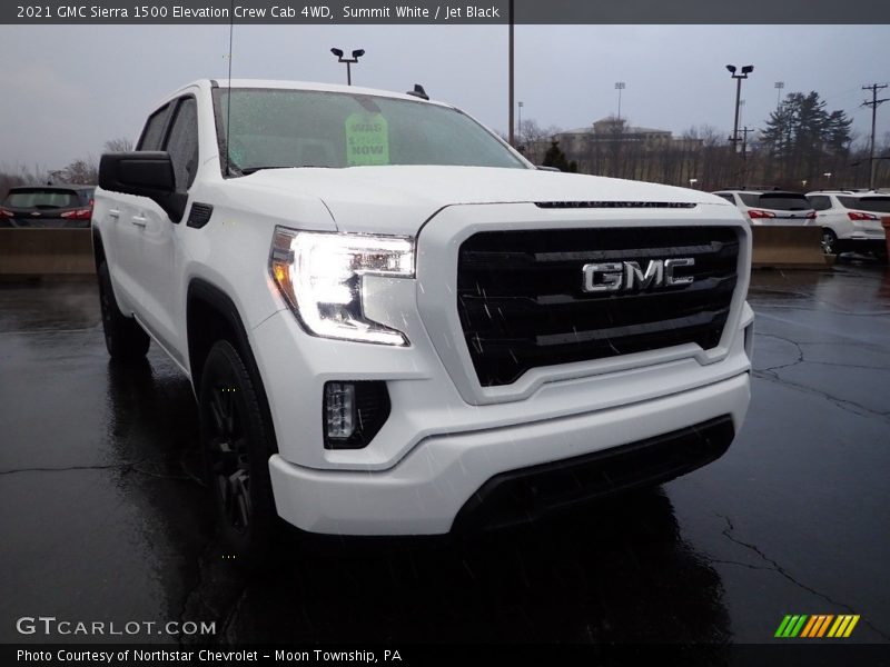 Summit White / Jet Black 2021 GMC Sierra 1500 Elevation Crew Cab 4WD