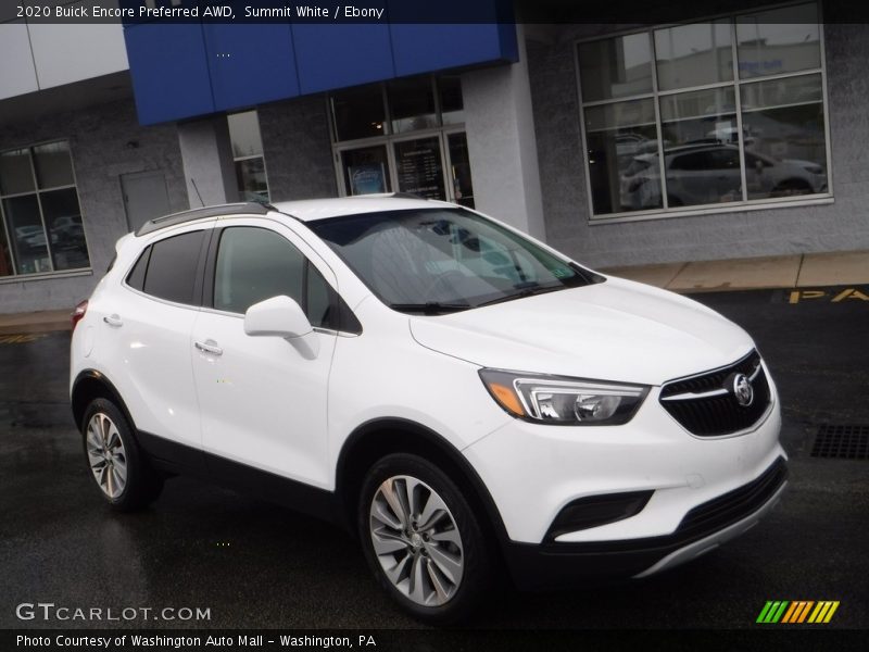 Summit White / Ebony 2020 Buick Encore Preferred AWD