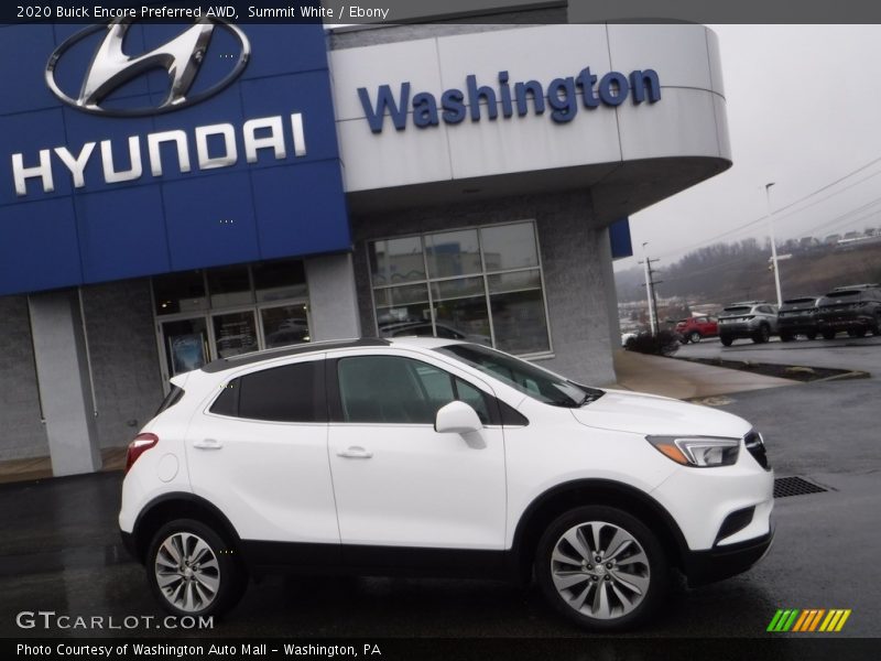 Summit White / Ebony 2020 Buick Encore Preferred AWD