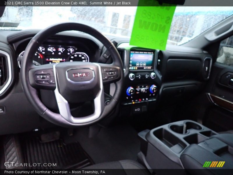 Summit White / Jet Black 2021 GMC Sierra 1500 Elevation Crew Cab 4WD