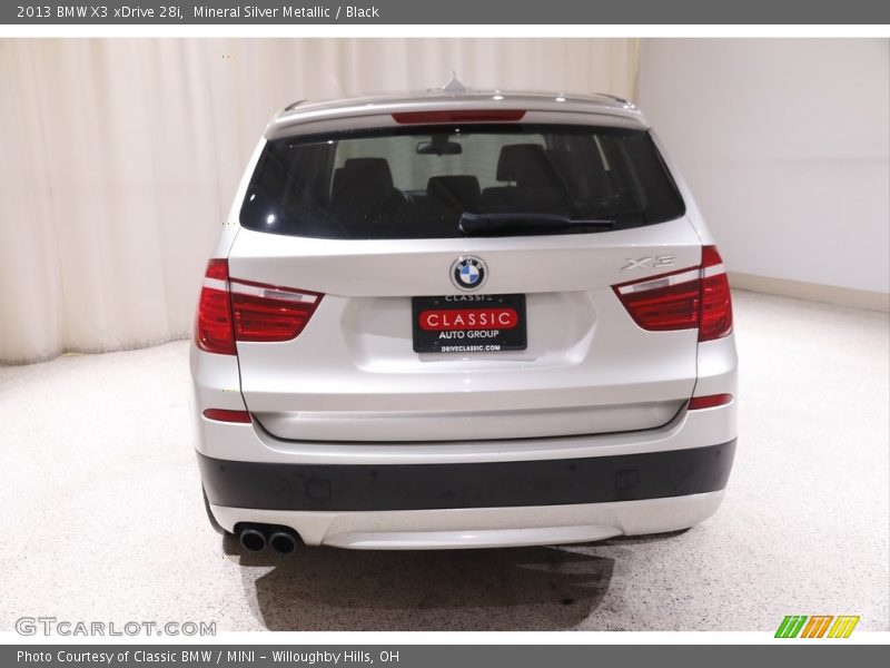 Mineral Silver Metallic / Black 2013 BMW X3 xDrive 28i