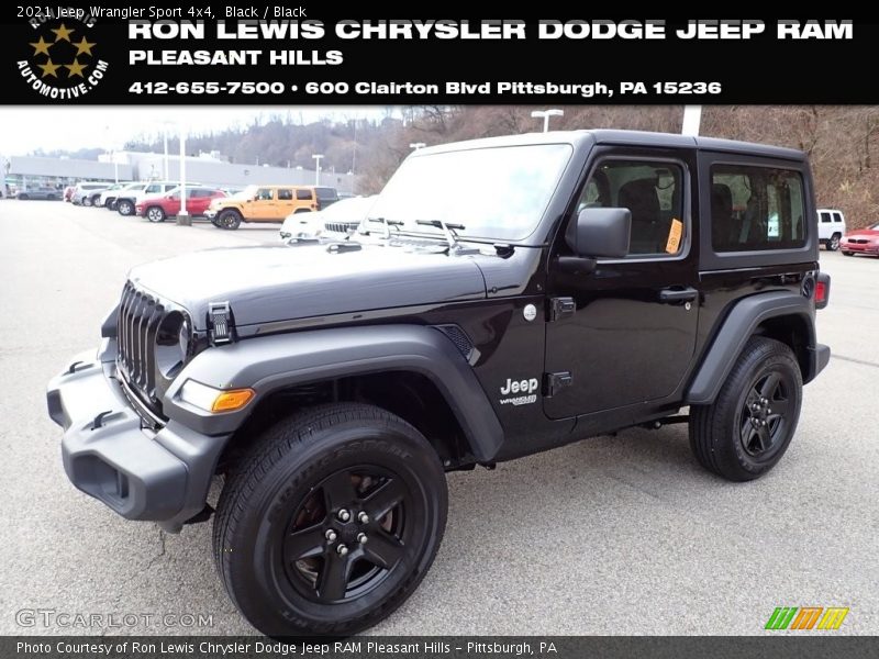Black / Black 2021 Jeep Wrangler Sport 4x4