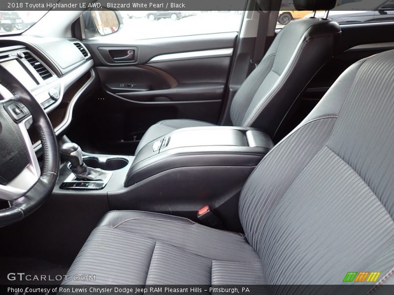 Blizzard White Pearl / Black 2018 Toyota Highlander LE AWD