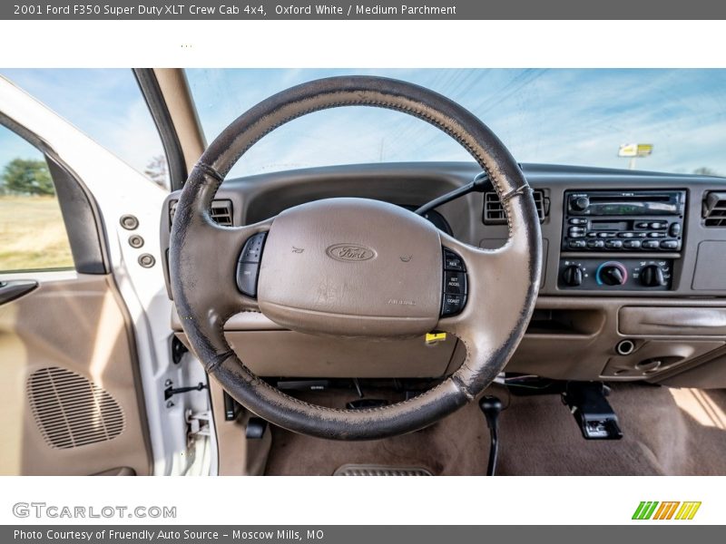 Oxford White / Medium Parchment 2001 Ford F350 Super Duty XLT Crew Cab 4x4