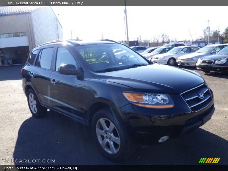 Ebony Black / Gray 2009 Hyundai Santa Fe SE