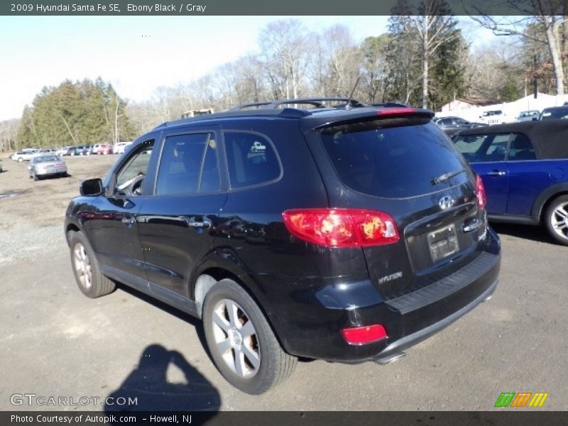 Ebony Black / Gray 2009 Hyundai Santa Fe SE
