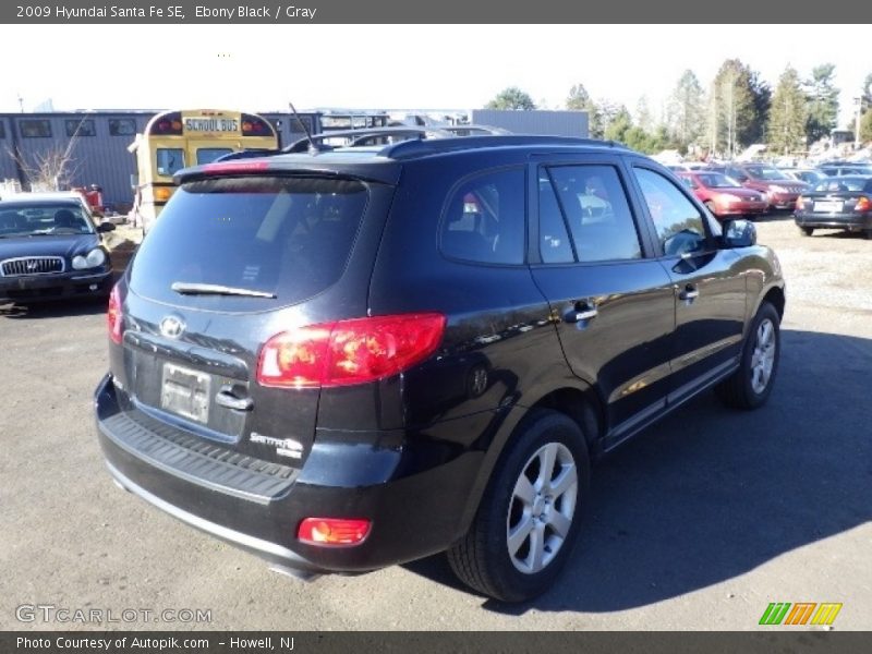 Ebony Black / Gray 2009 Hyundai Santa Fe SE
