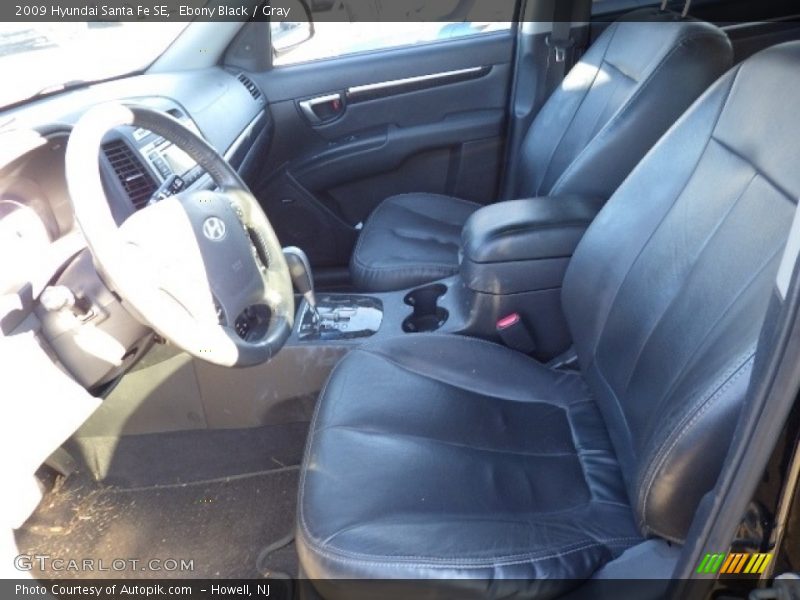 Ebony Black / Gray 2009 Hyundai Santa Fe SE