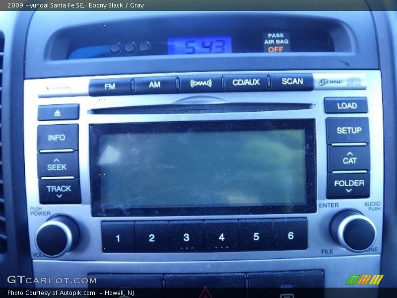 Ebony Black / Gray 2009 Hyundai Santa Fe SE