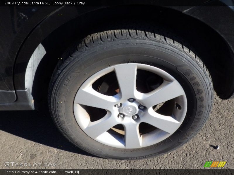 Ebony Black / Gray 2009 Hyundai Santa Fe SE
