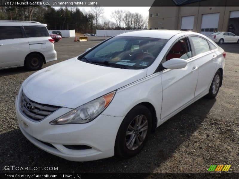 Shimmering White / Camel 2013 Hyundai Sonata GLS