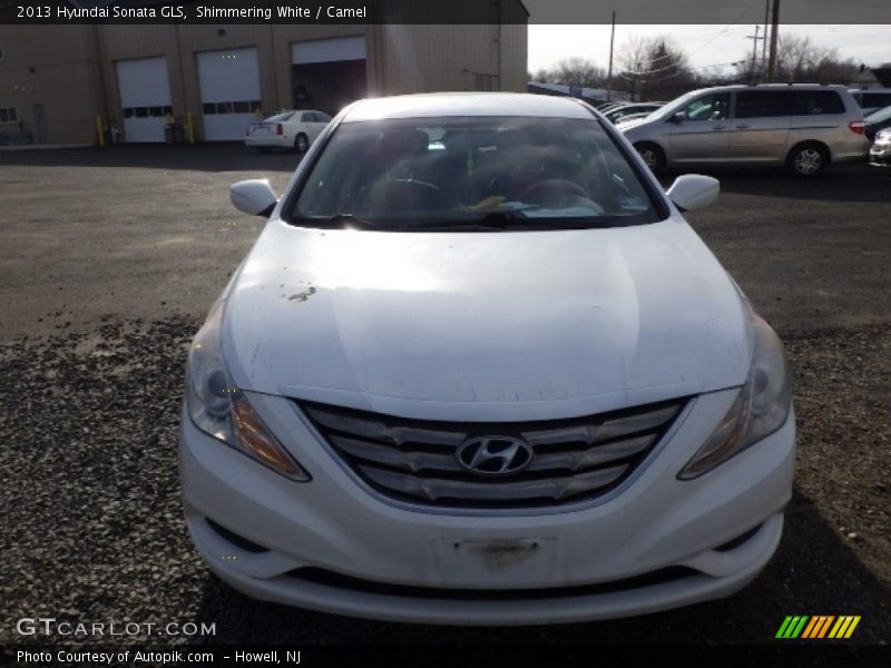 Shimmering White / Camel 2013 Hyundai Sonata GLS