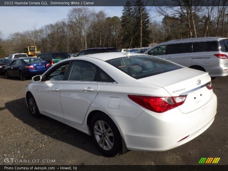 Shimmering White / Camel 2013 Hyundai Sonata GLS