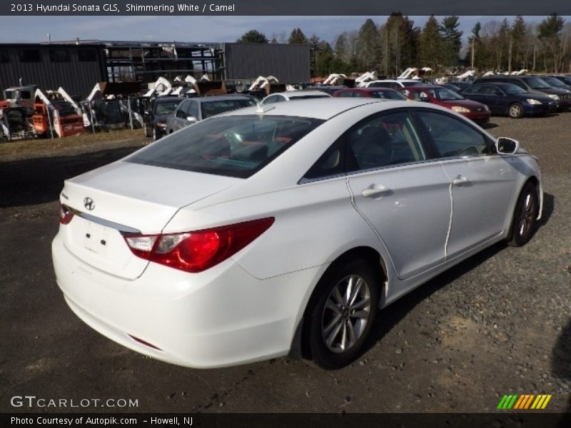 Shimmering White / Camel 2013 Hyundai Sonata GLS