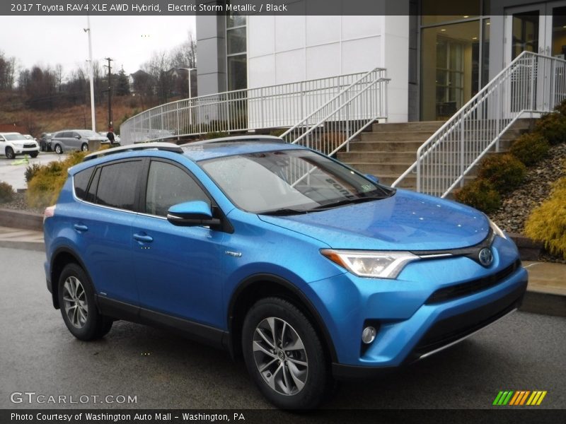 Electric Storm Metallic / Black 2017 Toyota RAV4 XLE AWD Hybrid