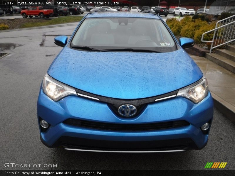 Electric Storm Metallic / Black 2017 Toyota RAV4 XLE AWD Hybrid