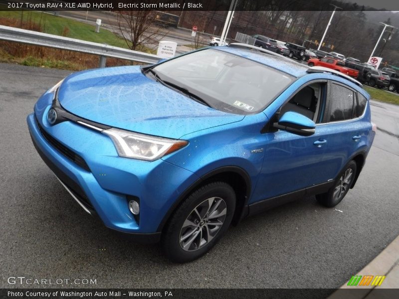 Electric Storm Metallic / Black 2017 Toyota RAV4 XLE AWD Hybrid