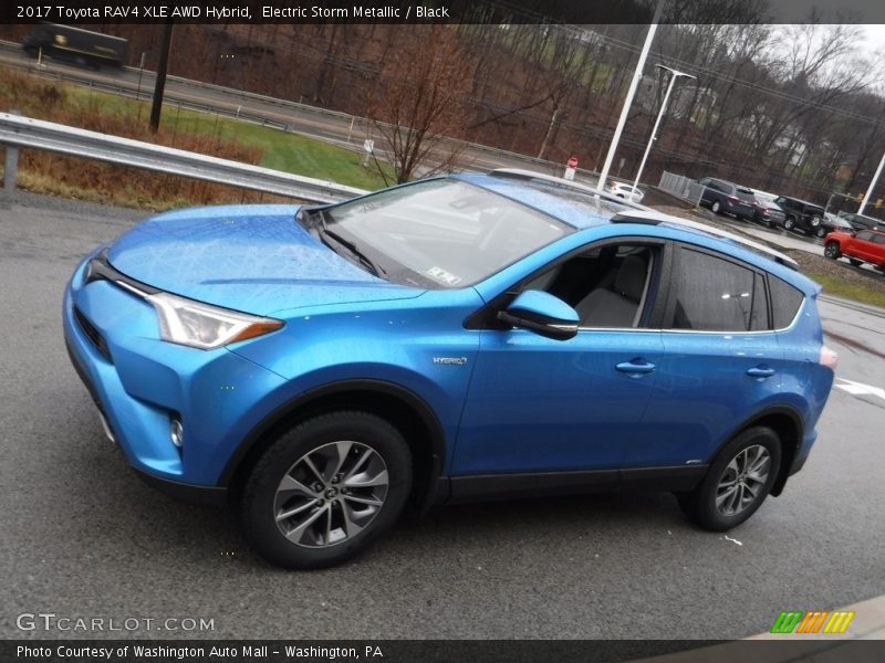 Electric Storm Metallic / Black 2017 Toyota RAV4 XLE AWD Hybrid