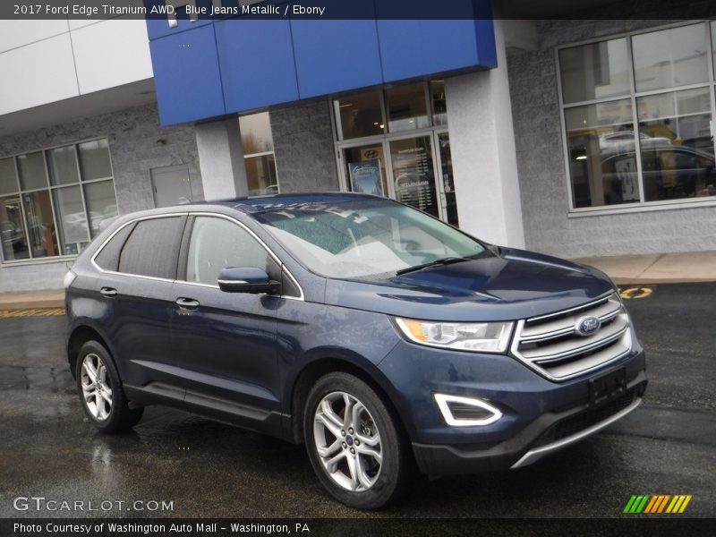 Blue Jeans Metallic / Ebony 2017 Ford Edge Titanium AWD
