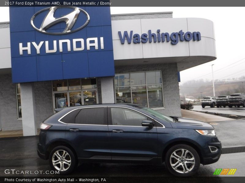 Blue Jeans Metallic / Ebony 2017 Ford Edge Titanium AWD