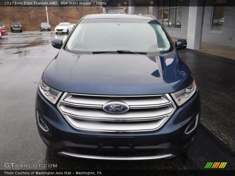 Blue Jeans Metallic / Ebony 2017 Ford Edge Titanium AWD
