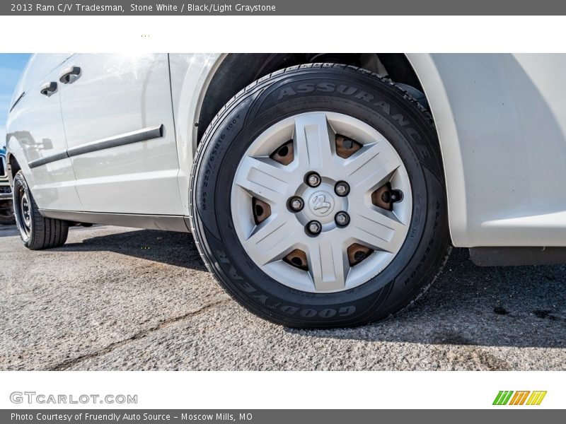 Stone White / Black/Light Graystone 2013 Ram C/V Tradesman