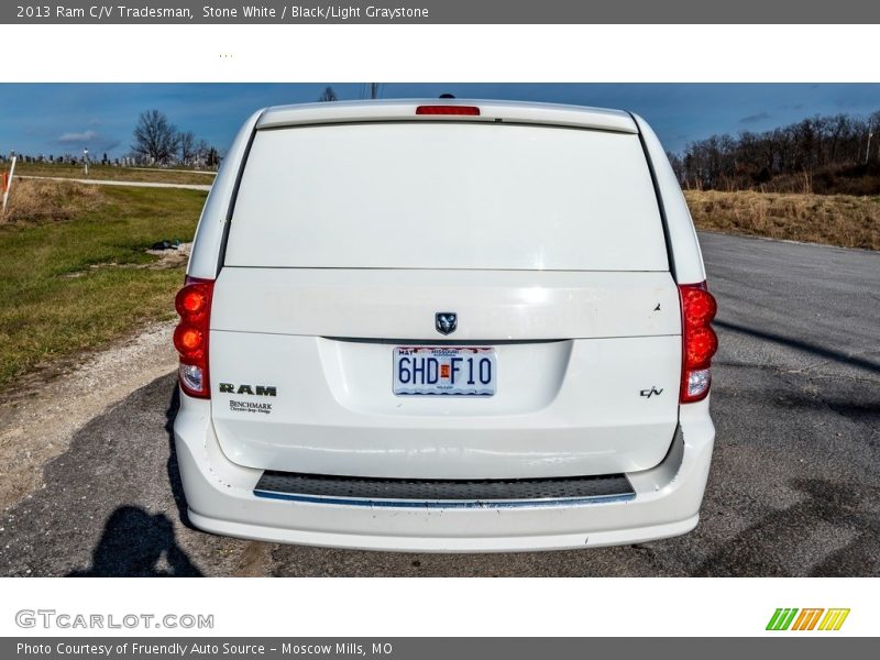 Stone White / Black/Light Graystone 2013 Ram C/V Tradesman