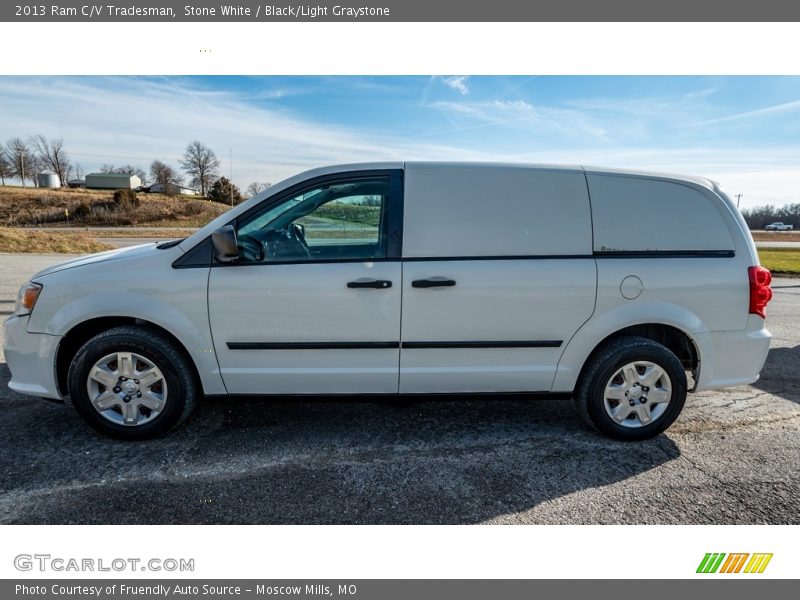 Stone White / Black/Light Graystone 2013 Ram C/V Tradesman