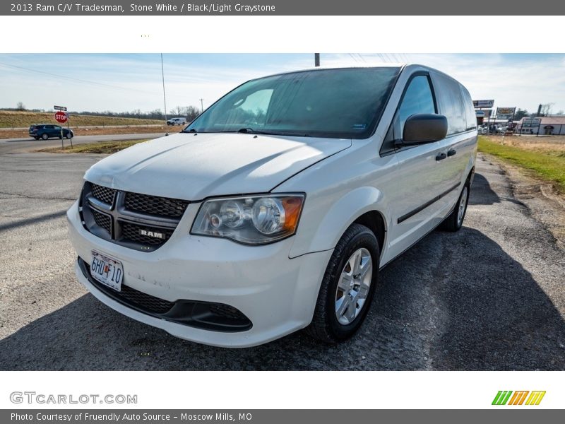 Stone White / Black/Light Graystone 2013 Ram C/V Tradesman