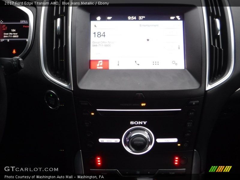 Blue Jeans Metallic / Ebony 2017 Ford Edge Titanium AWD