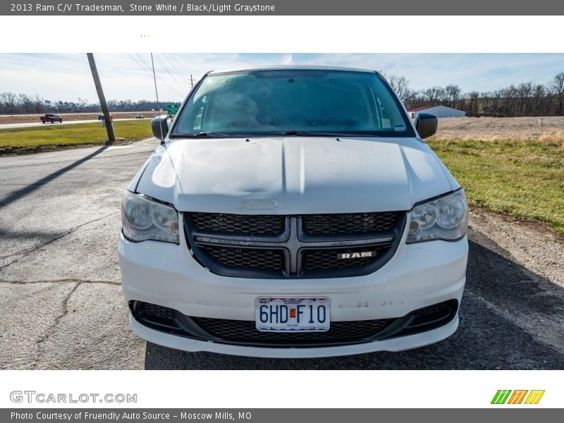 Stone White / Black/Light Graystone 2013 Ram C/V Tradesman