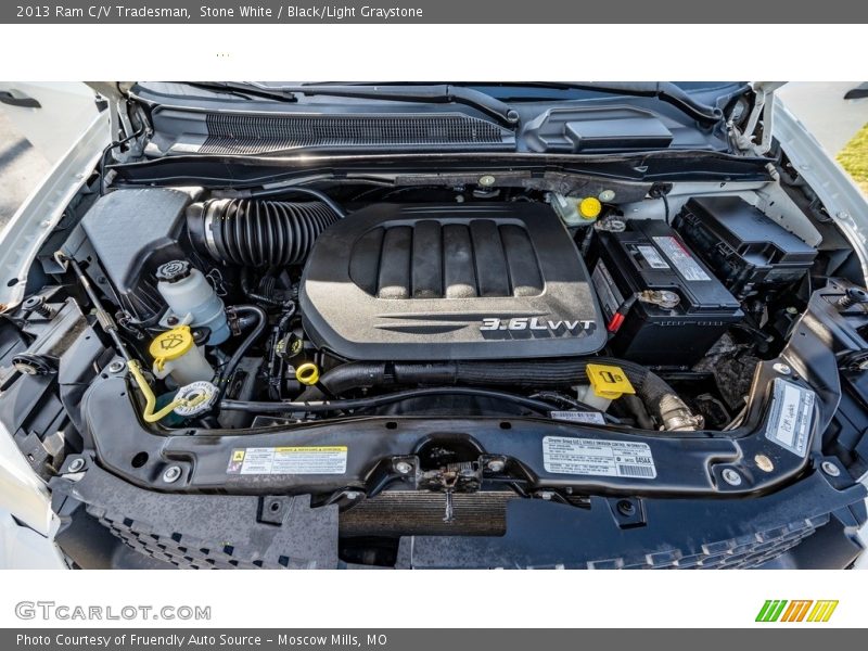 Stone White / Black/Light Graystone 2013 Ram C/V Tradesman