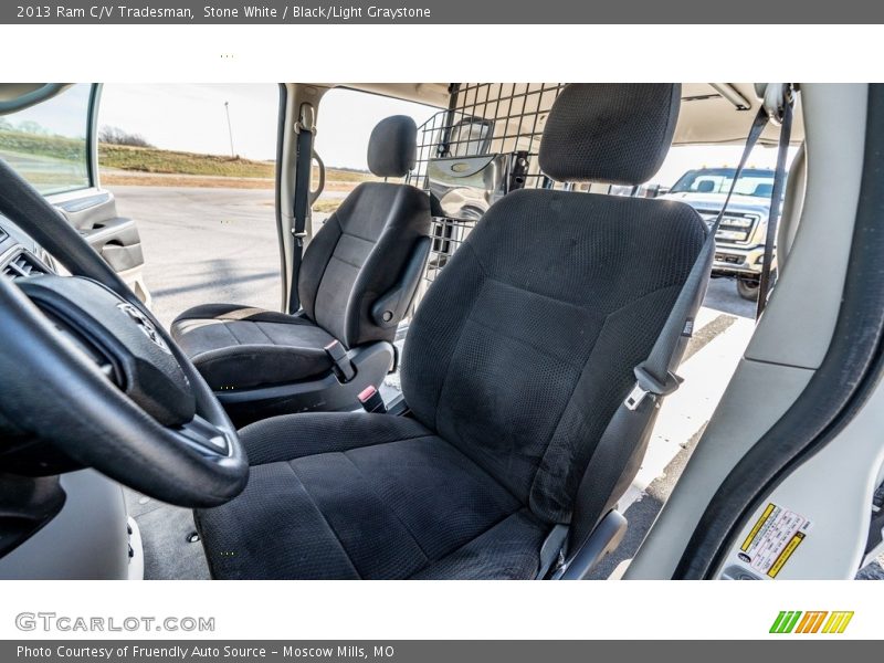 Stone White / Black/Light Graystone 2013 Ram C/V Tradesman