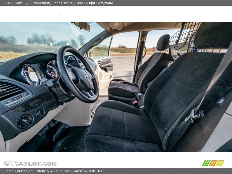 Stone White / Black/Light Graystone 2013 Ram C/V Tradesman