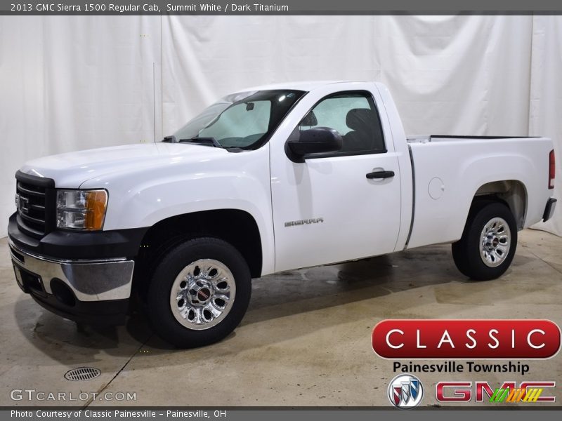 Summit White / Dark Titanium 2013 GMC Sierra 1500 Regular Cab