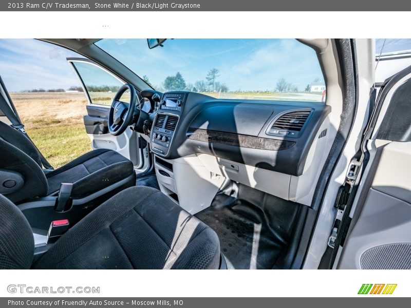 Stone White / Black/Light Graystone 2013 Ram C/V Tradesman