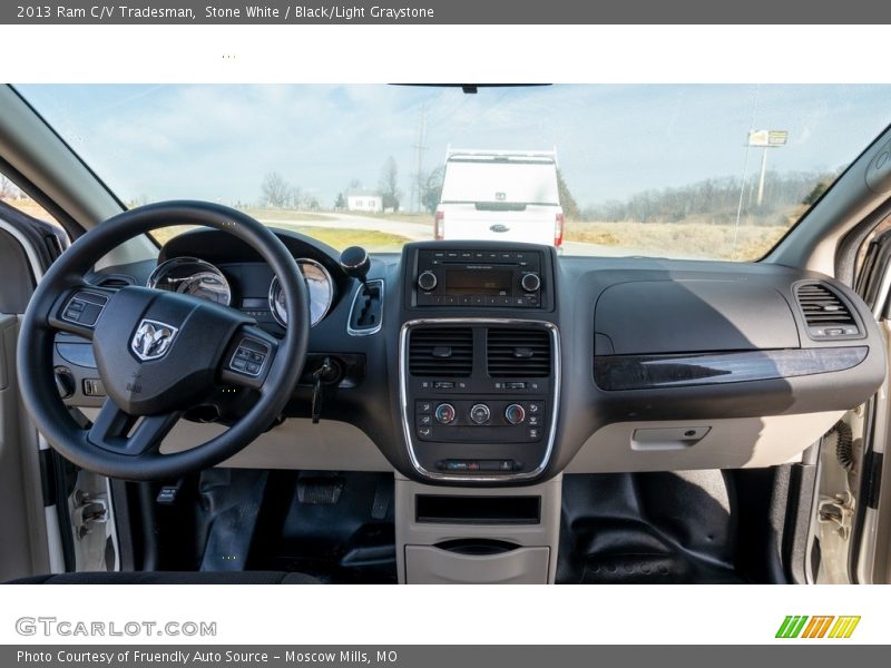 Stone White / Black/Light Graystone 2013 Ram C/V Tradesman